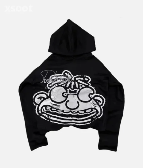 Billionaire Studios Kid Wimpy Hoodie Black, lightweight hoodie for spring autumn daily wear,