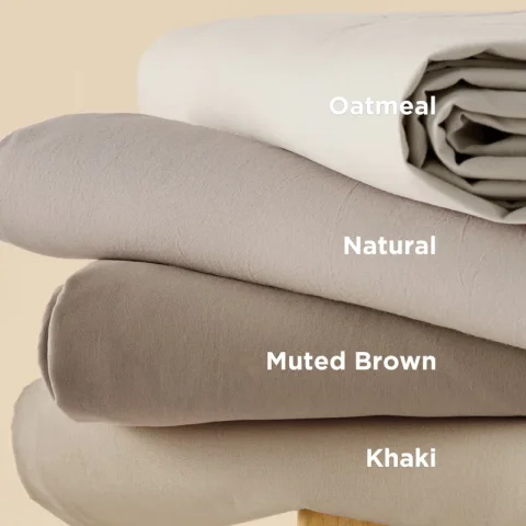 Essential Bedsure 100% Washed Cotton Duvet Cover With Pillow Sham for All Seasons