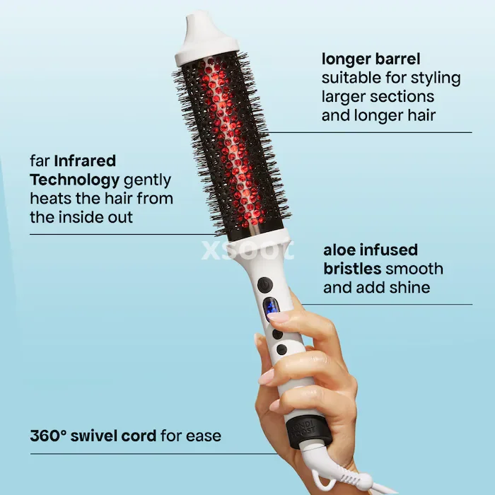 Buy Infrared Heated Thermal Long Barrel Hot Round Brush