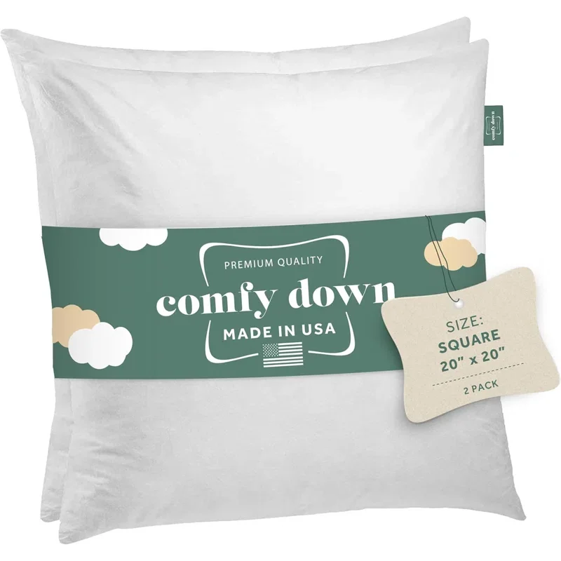Buy Decorative Down Feather Pillow Inserts (Set of 2)