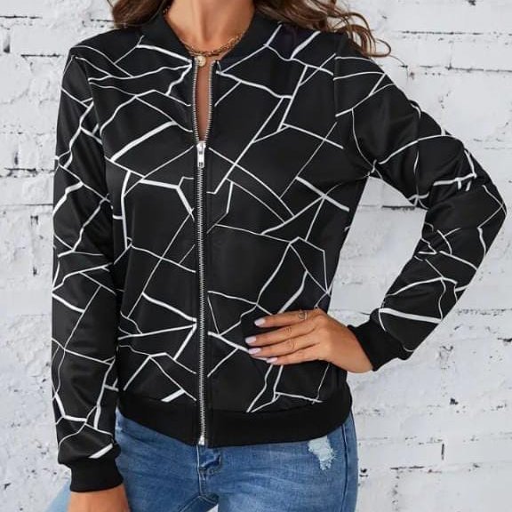 Buy Elegant Women's Lining Jacket - Black & White Style