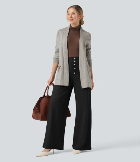 Buy Halara Flex High-Waisted Wide Leg Work Pants