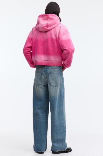 Men h&m Dark pink Oversized Hooded Jacket, cozy hoodie for home relaxation and sleep comfort, comfort, comfort inn, comfort suites, comfort hoodie