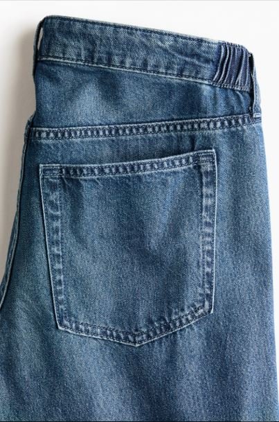 H&M MAMA Wide Low Jeans Denim Blue | Maternity Wide Leg — Xsoot