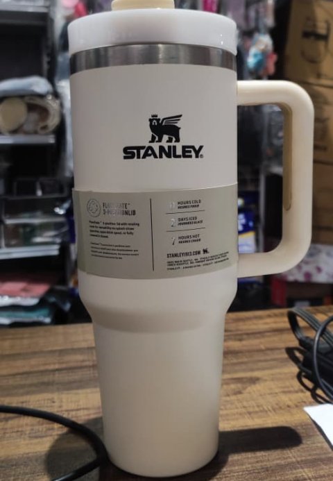 Stanley 40 Oz | (1200ML) Stainless Steel Vacuum Insulated Tumbler With Straw Leak Proof Quencher Cup For Hot And Cold Beverages - With Box | Sky Blue