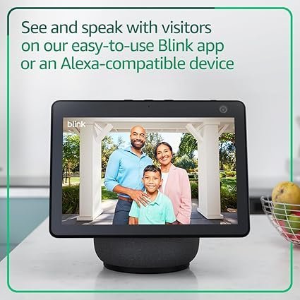 Blink Video Doorbell (newest model) – Head-to-toe HD view, two-year battery life, and simple setup. Required Sync Module not included – Add-On (Black)