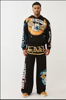 True X Von Dutch Logo Hoodie | Emotional Support Mental Health Apparel