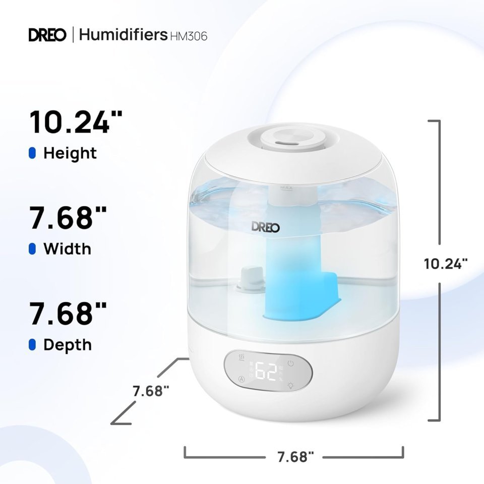 DREO Humidifiers for Bedroom | Quiet, Smart & Effective Cool Mist