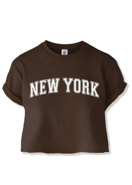 Buy Cropped New York Graphic Tee Online