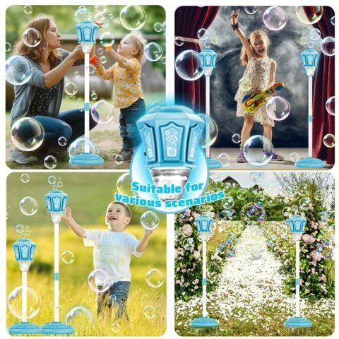 Bubble Machine Lantern, Standing Bubble Maker Lights, Rechargeable Wireless Outdoor, 110 x 20 cm Bubble Blower for Garden, Picnic, Party, and Landscape Decoration