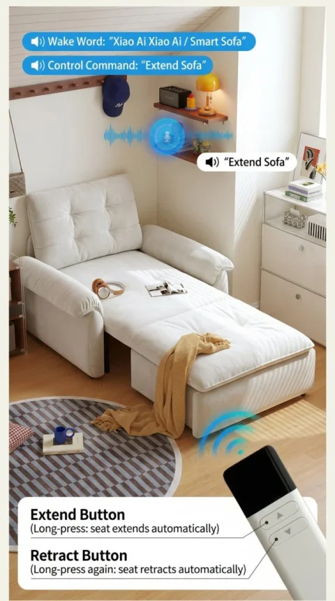 Electric Sofa Bed | Modern Power-Recline Sleeper for Small Spaces
