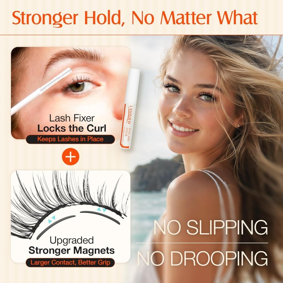Reusable Magnetic Eyelashes Set with Tweezers | Glue-Free Fluffy Lashes